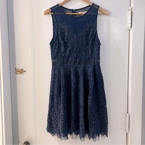 Francesca navy blue lace dress size medium